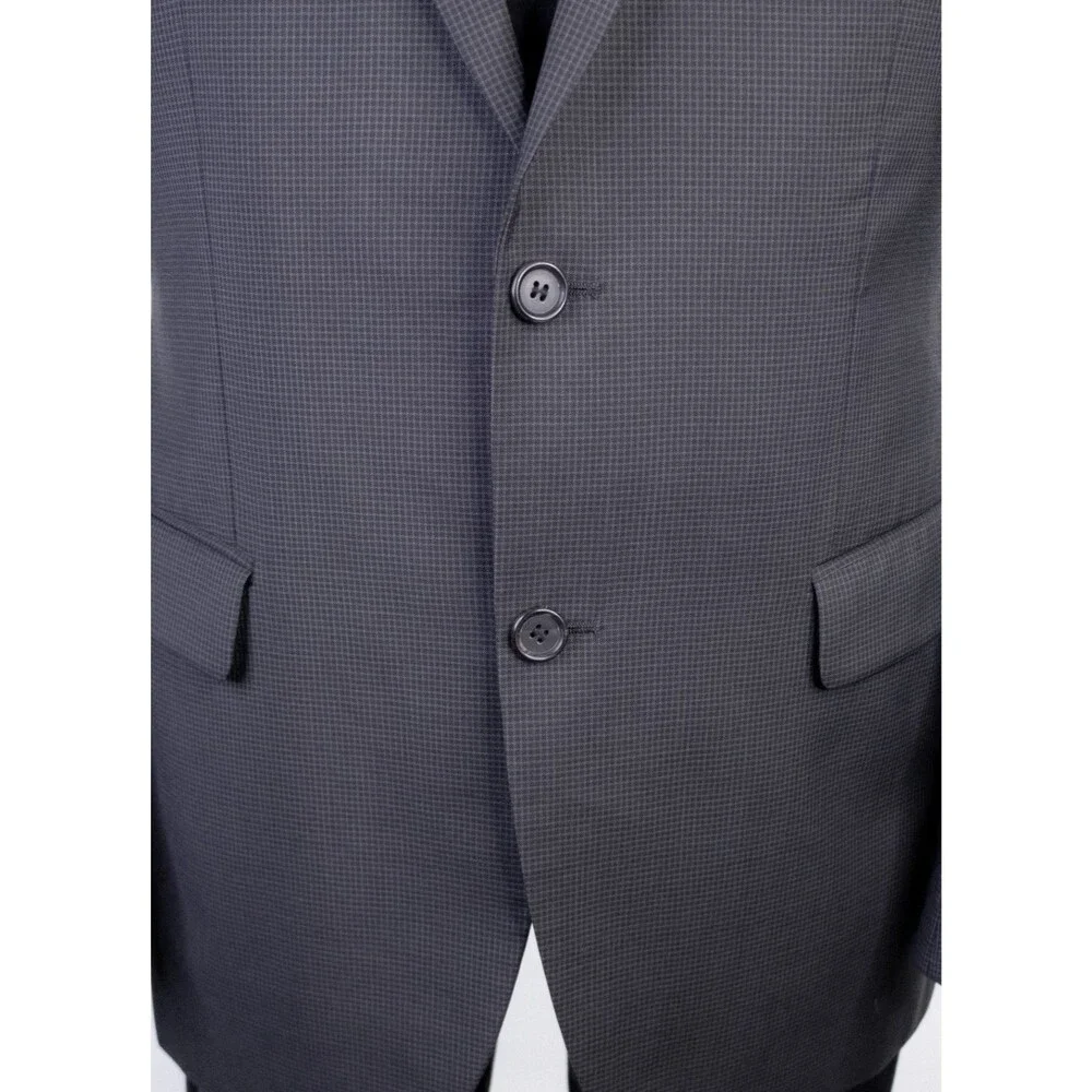 Hugo Boss THE GRAND Sport Coat Jacket Blazer Sz 42R Two Button Wool Gray Check